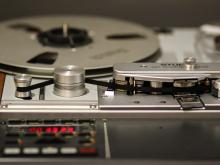 Image of open reel tape player
